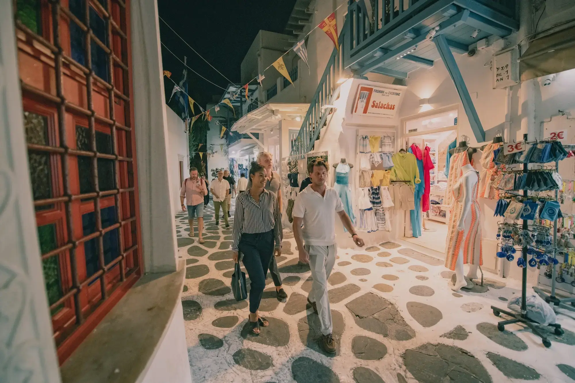 11 mykonos town streets evening lifestyle